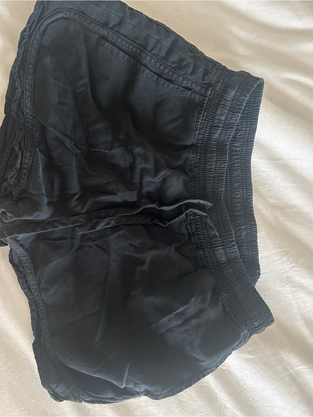 Thread & Supply Black Athletic Elastic-Waist Shorts